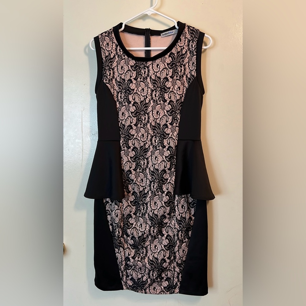 Bailey Blue Peplum Cocktail Dress 🔥